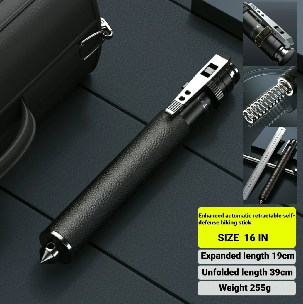 Enhanced Automatic Retractable Self Defence Hiking Stick