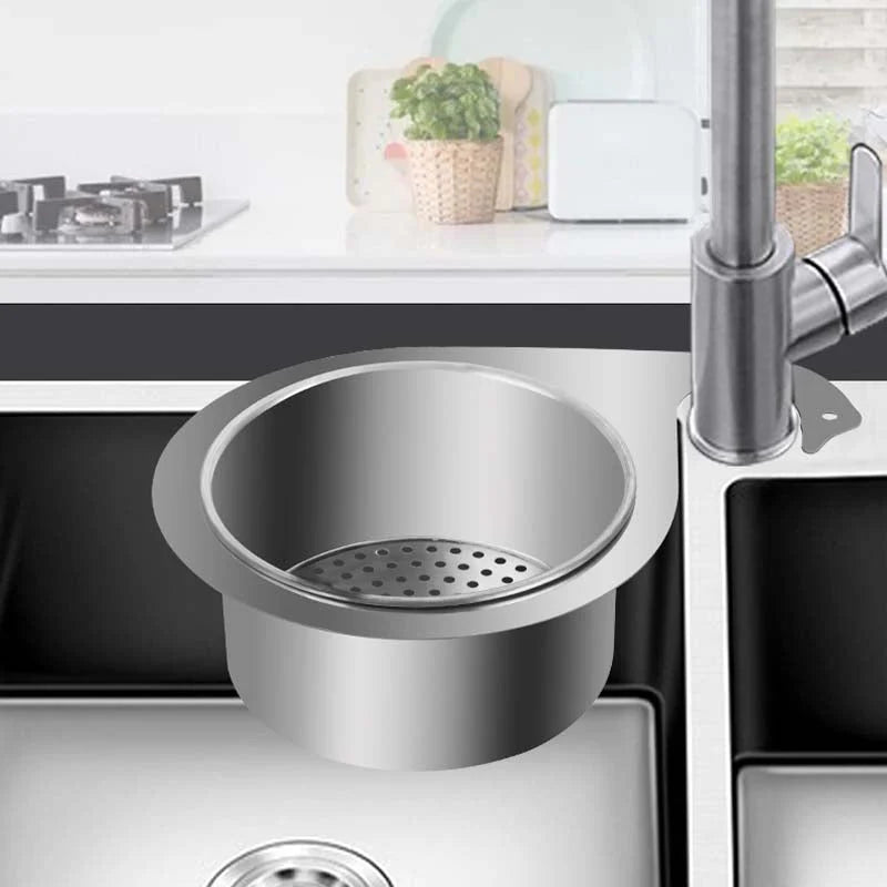 Cesta coladora de acero inoxidable para fregadero