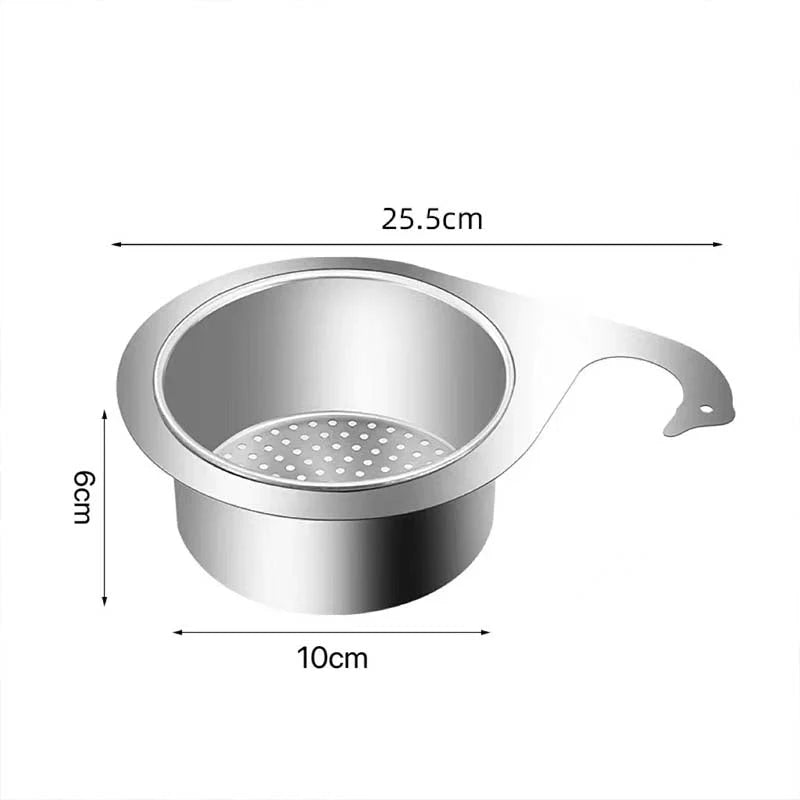 Cesta coladora de acero inoxidable para fregadero