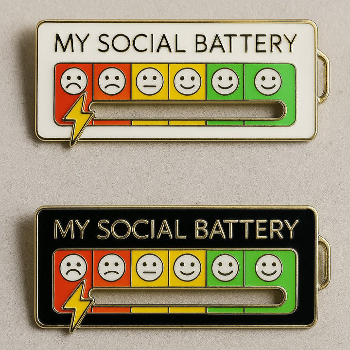 2025 Social Battery Status Brooch
