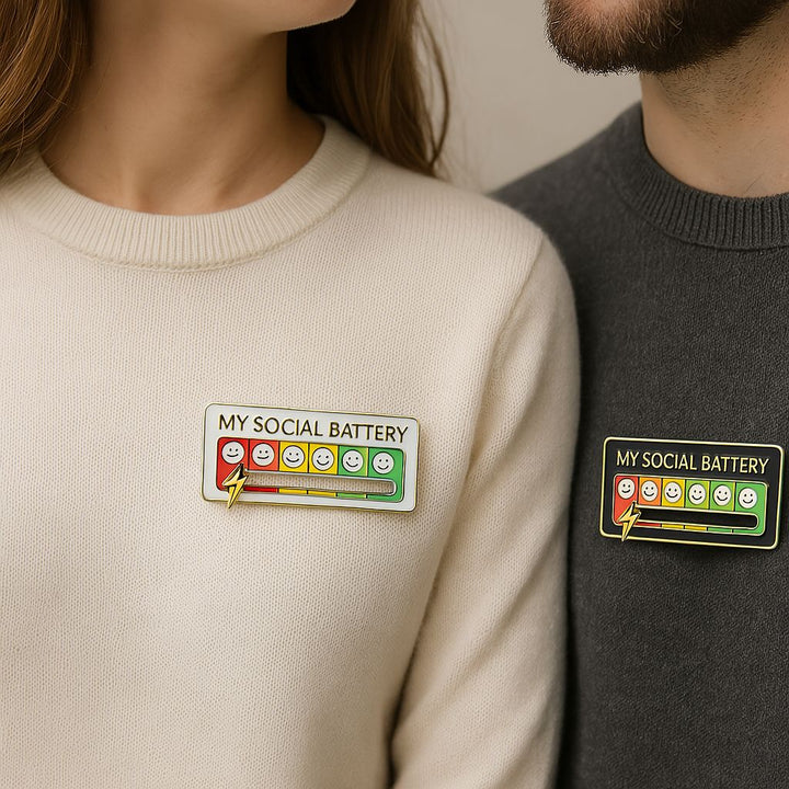 2025 Social Battery Status Brooch