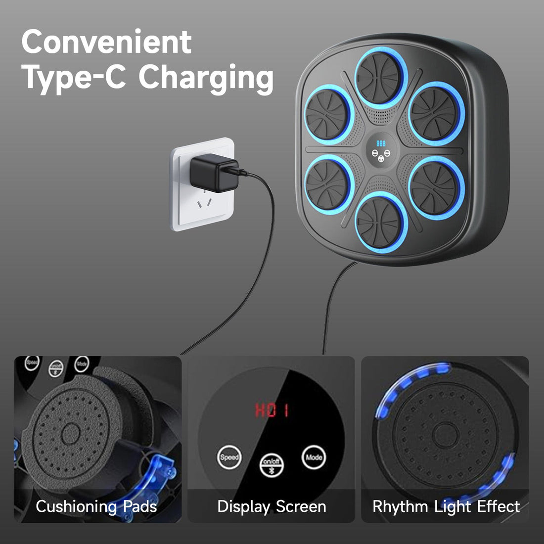 Máquina de boxeo musical con guantes de boxeo 