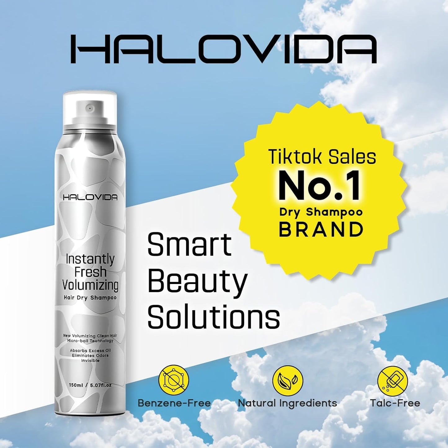 Halovida Instant Fresh Volumizing Hair Dry Shampoo