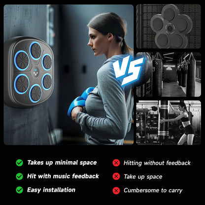 Máquina de boxeo musical con guantes de boxeo 