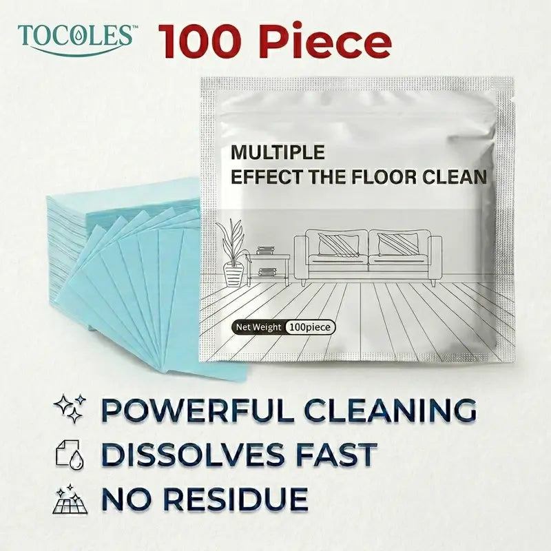 100 Piece Floor Cleaning Tablets — Multi-Surface Cleaner