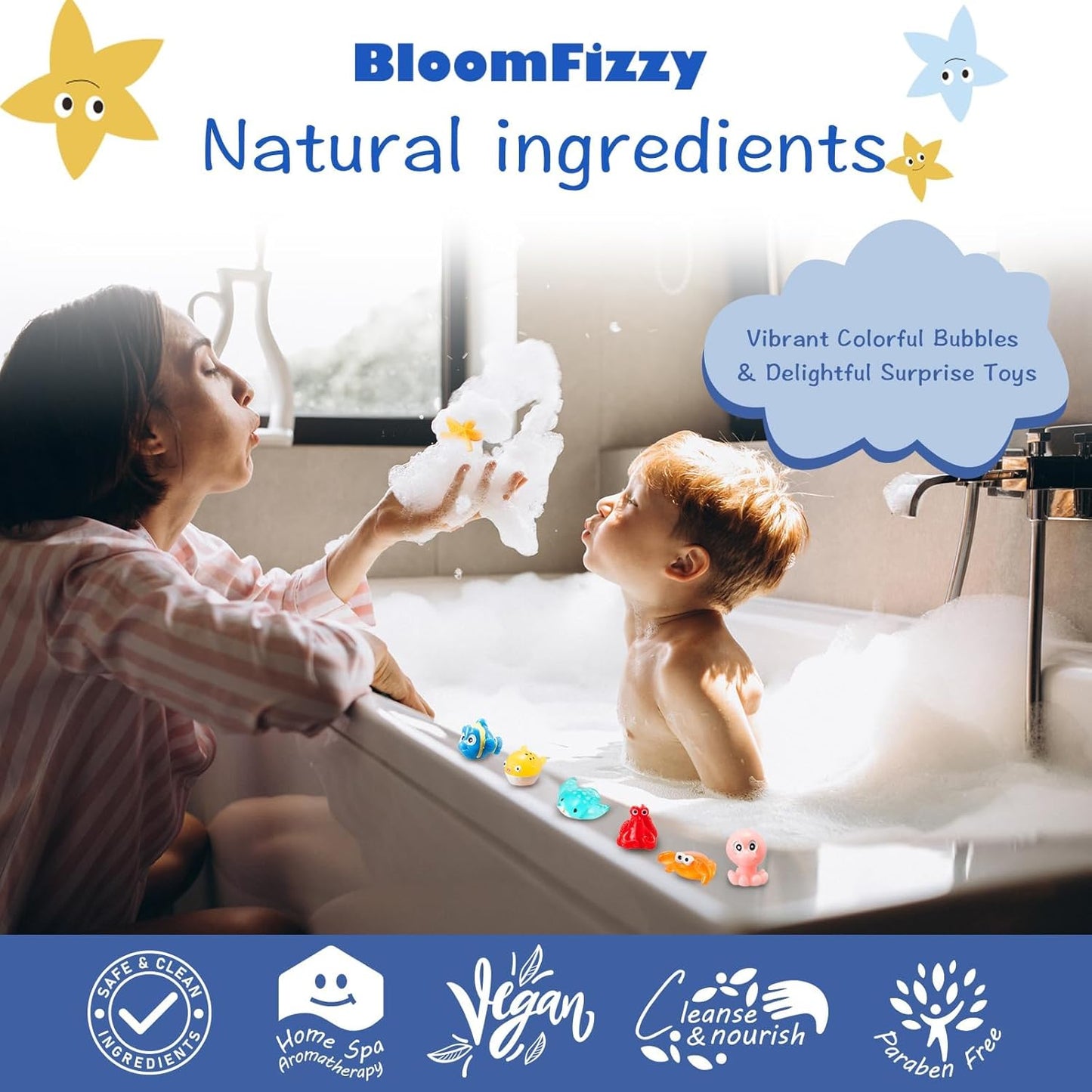 Bath Bombs for Kids with Toys Inside (15 Pcs)