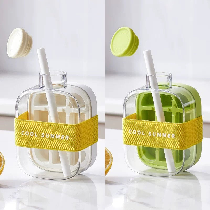 Botella de hielo fresca de verano