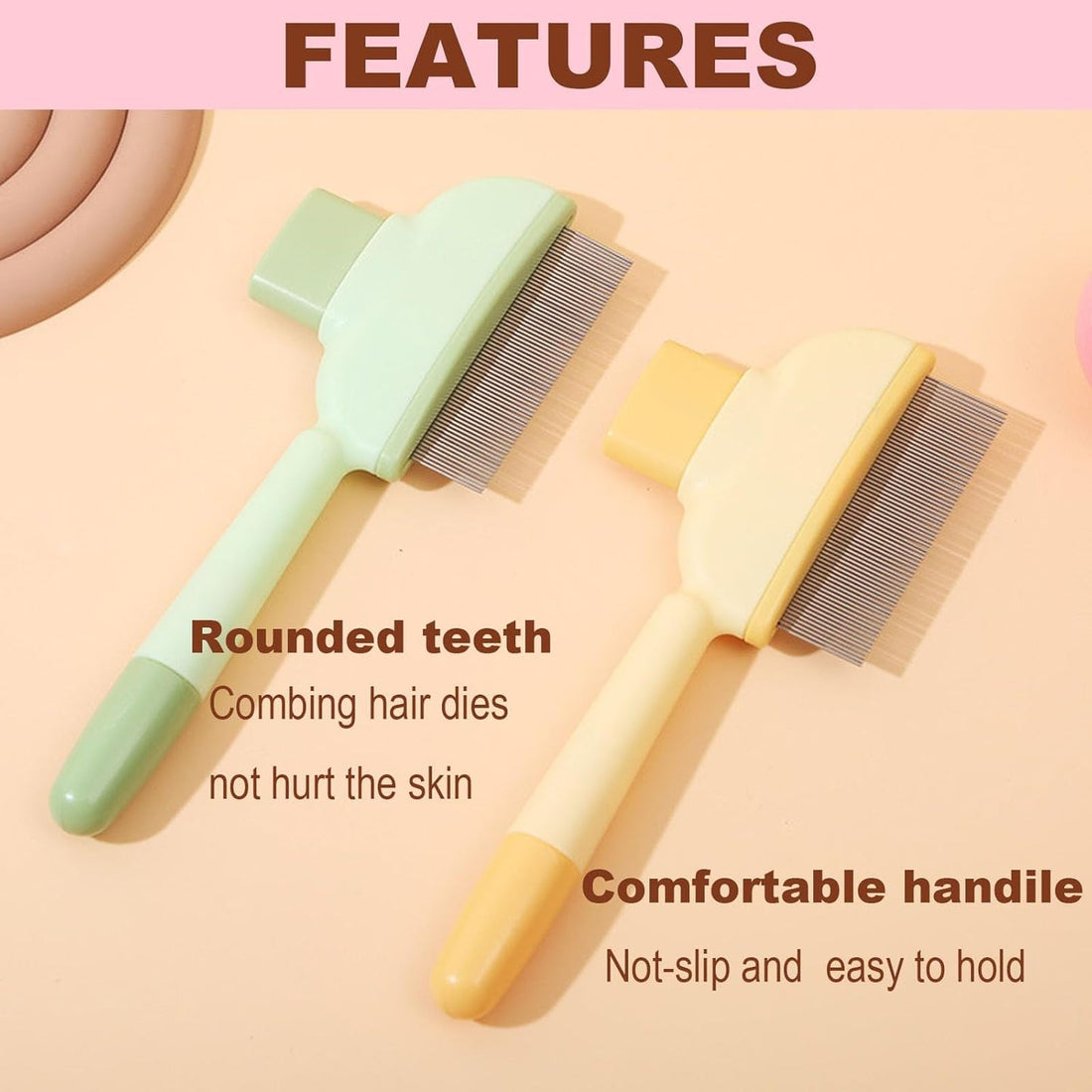 Selbstreinigende Fellpflegebürste für Katzen und Hunde