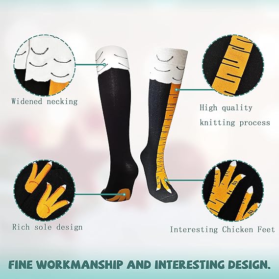 Calcetines divertidos con patas de pollo
