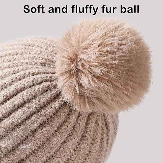 Knitted Hat in Autumn and Winter, 3 in 1 Cold Resistant Hat, Wind-Resistant ScarfHat Face Mask Hooded Scarf