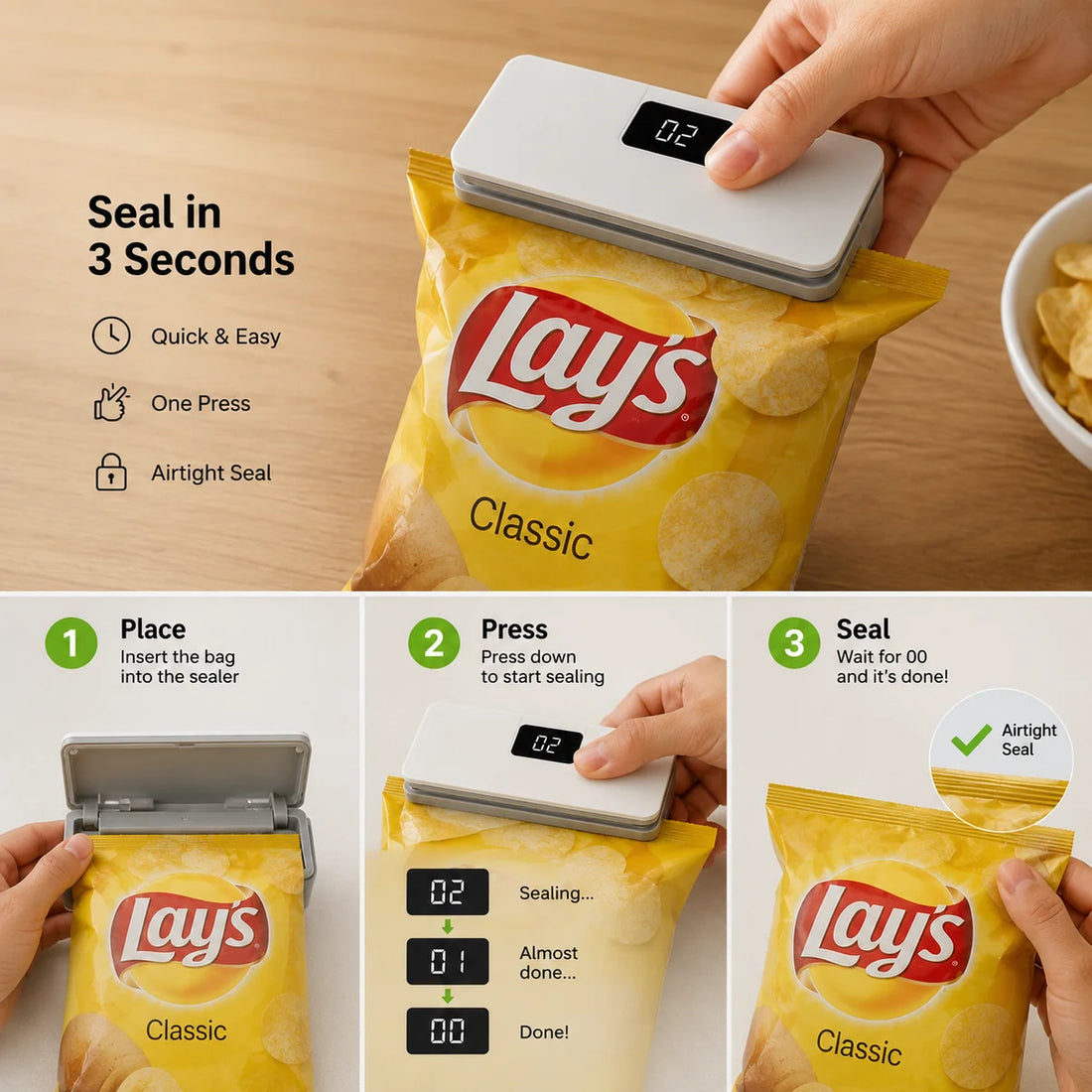 ZipZack™ Smart Sealer