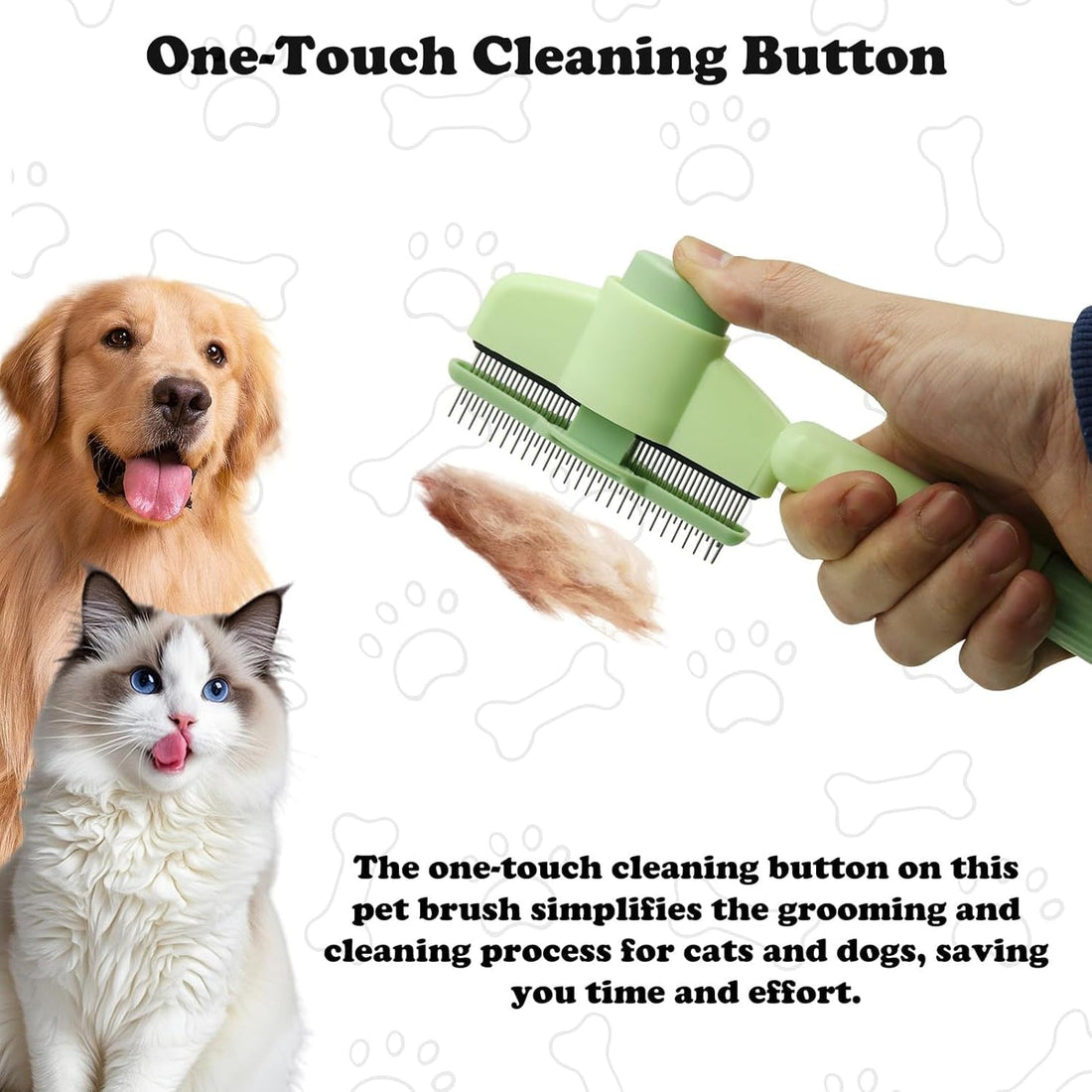 Selbstreinigende Fellpflegebürste für Katzen und Hunde