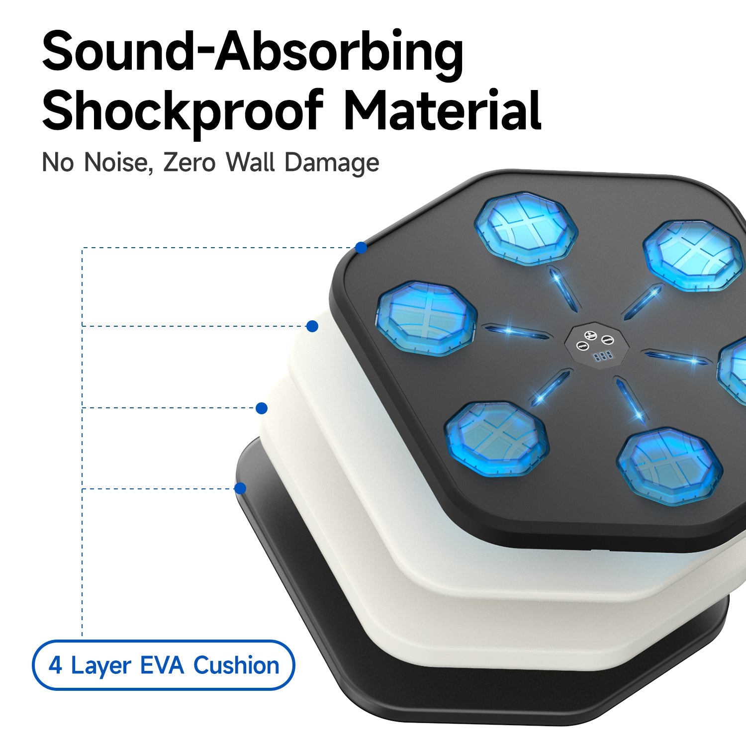 Máquina de boxeo musical con guantes de boxeo 