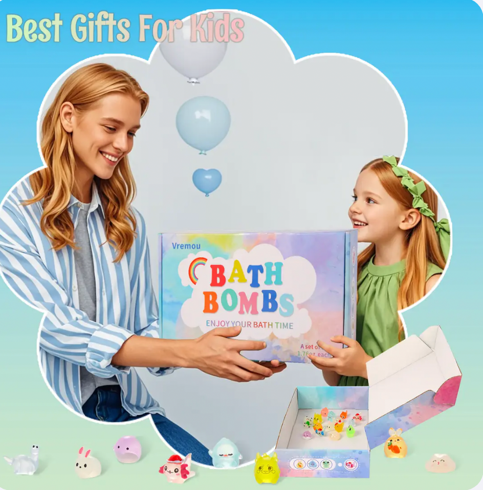 Bath Bombs for Kids with Toys Inside (15 Pcs)