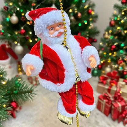 Electric Santa Claus Climbing Ladder