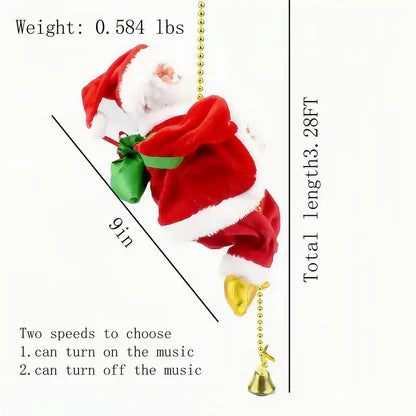 Electric Santa Claus Climbing Ladder