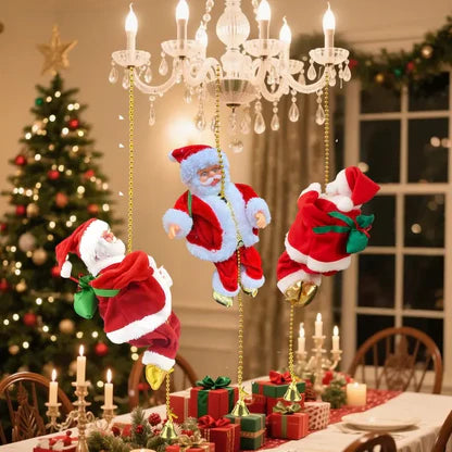 Electric Santa Claus Climbing Ladder
