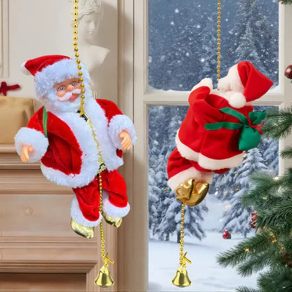 Electric Santa Claus Climbing Ladder